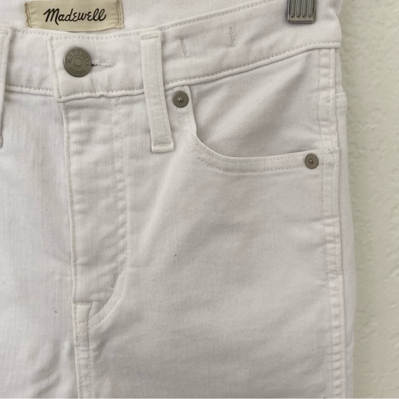Madewell 10” High Rise Skinny White Denim Jeans, Size 26 - Picture 2 of 7